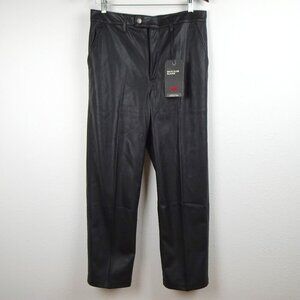 Levi's Faux Leather Pants Women's Size 31x27 Black Trousers Math Club Vegan